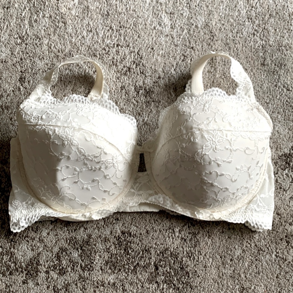 Nina Von C lace white padded bra size 38f